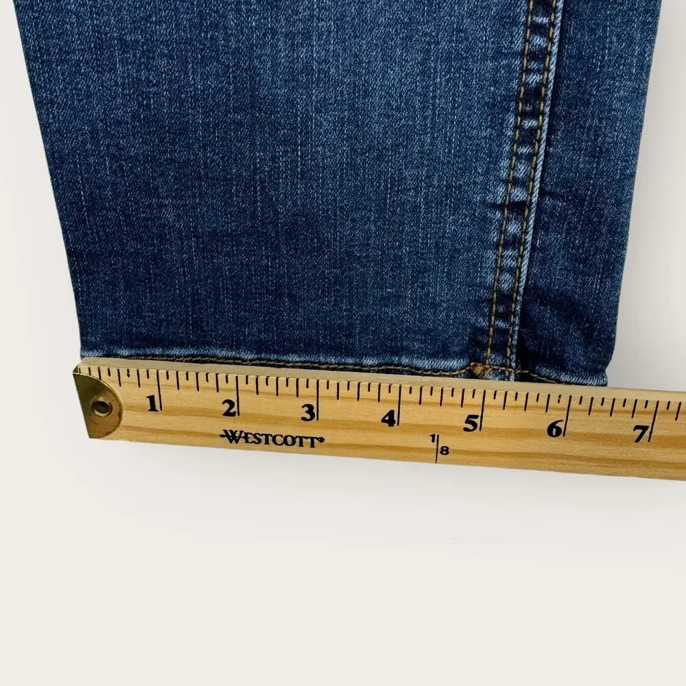 Daily Ritual Girlfriend Jeans Size 29 Medium Wash Mid Rise Slim Fit